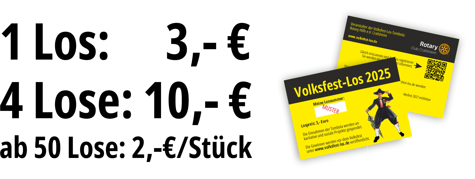 1 Los: 3; 4 Lose: 10; ab 50 Lose: 2/Stck